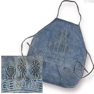 Rare Vintage Embossed Denim Looney Tunes Apron